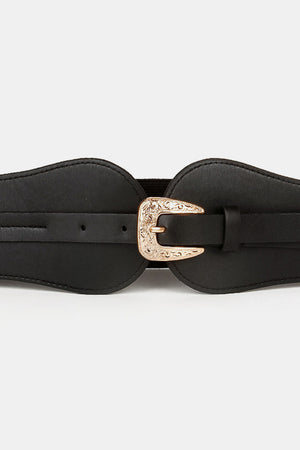 Wide Elastic Belt with Alloy Buckle-Teresa's Fashionista LLC