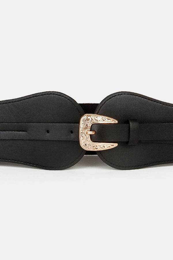 Wide Elastic Belt with Alloy Buckle-Teresa's Fashionista LLC