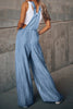 Distressed Wide Leg Denim Overalls - Teresa's Fashionista LLC
