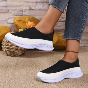 Mesh Contrast Flat Slip-Ons-Teresa's Fashionista LLC