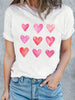 Heart Round Neck Short Sleeve T-Shirt-Teresa's Fashionista LLC