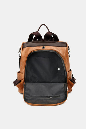 PU Leather Large Backpack Bag-Teresa's Fashionista LLC