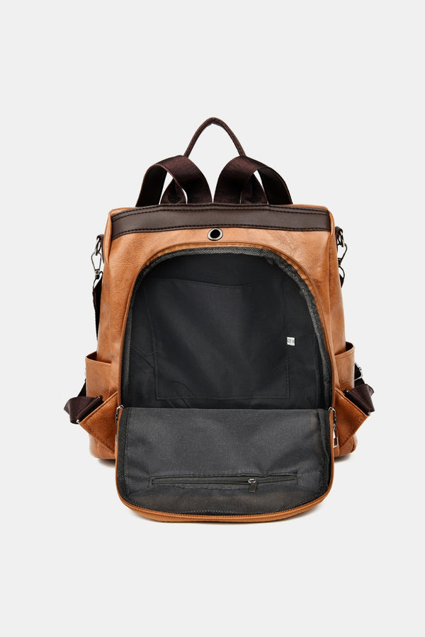PU Leather Large Backpack Bag-Teresa's Fashionista LLC
