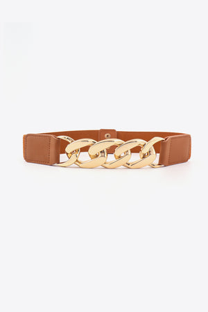 Chain Detail Elastic Belt-Teresa's Fashionista LLC