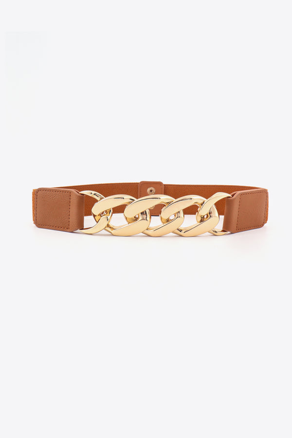 Chain Detail Elastic Belt-Teresa's Fashionista LLC