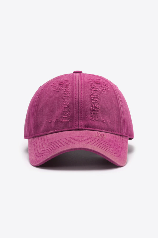 Distressed Adjustable Baseball Cap-Teresa's Fashionista LLC