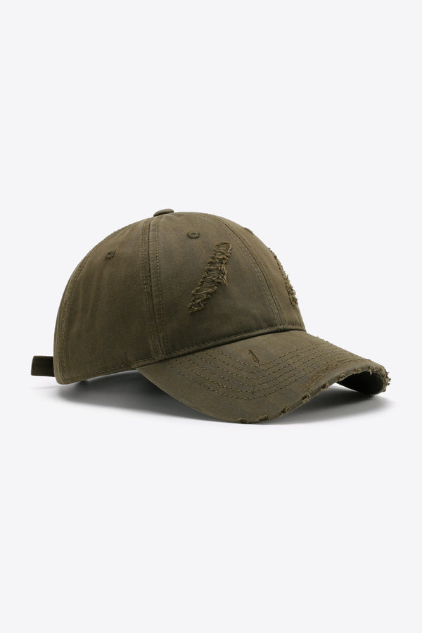 Distressed Adjustable Baseball Cap-Teresa's Fashionista LLC