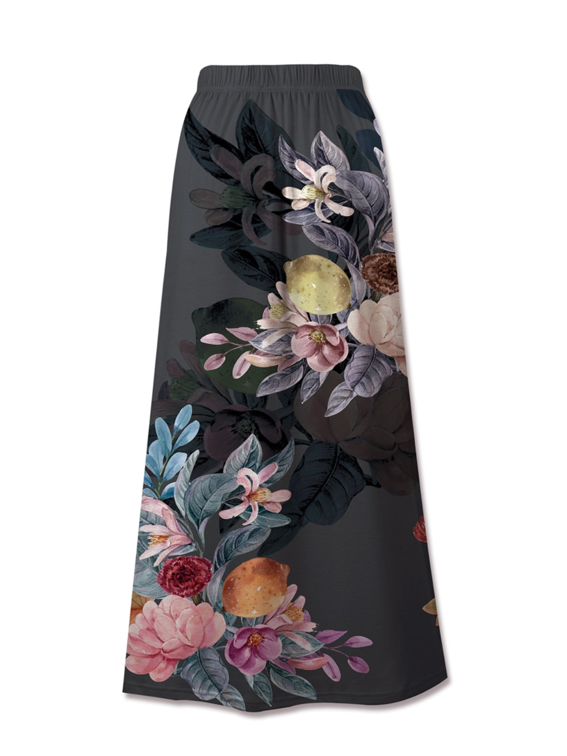 Printed Elastic Waist Midi Skirt-Teresa&#39;s Fashionista LLC
