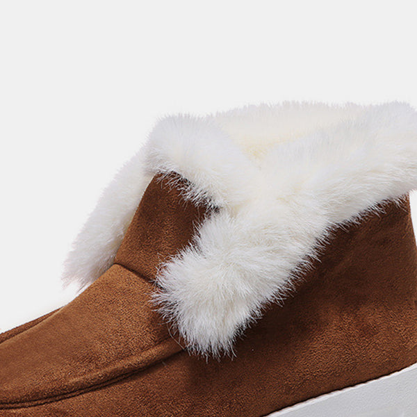 Furry Suede Snow Boots-Teresa's Fashionista LLC