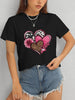 Heart Round Neck Short Sleeve T-Shirt-Teresa's Fashionista LLC