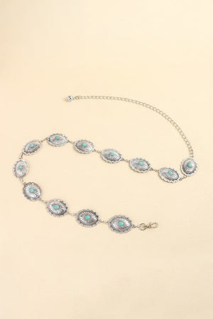 Vintage Turquoise Alloy Belt-Teresa's Fashionista LLC