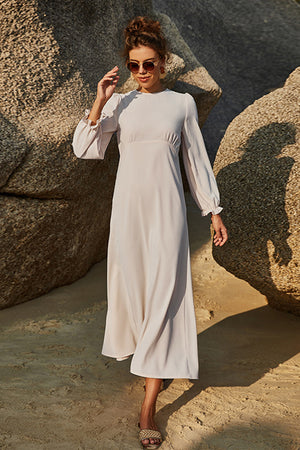 Puff Sleeve Flounce Dress-Teresa's Fashionista LLC