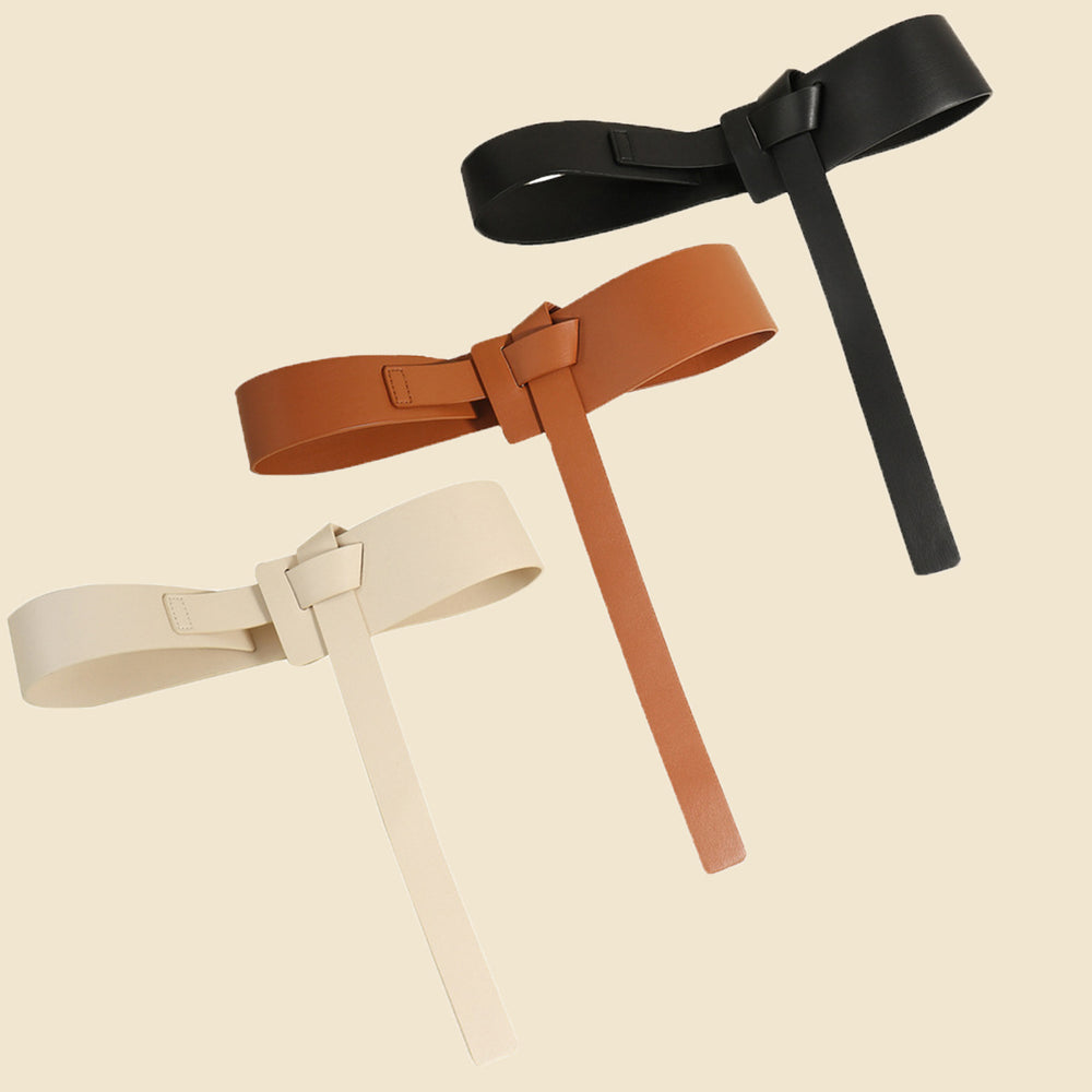 Knot Detail PU Belt-Teresa's Fashionista LLC