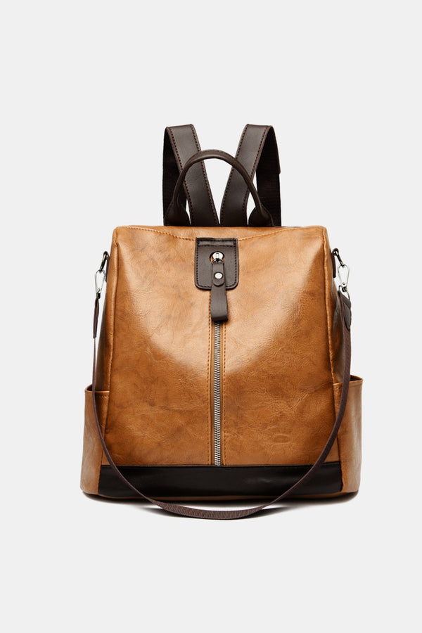 PU Leather Large Backpack Bag-Teresa's Fashionista LLC