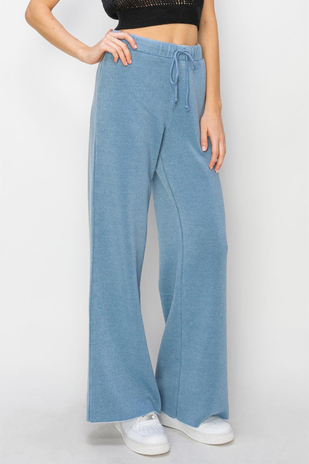 HYFVE Drawstring Wide Leg Pants-Teresa's Fashionista LLC