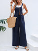 Full Size Square Neck Wide Strap Overalls - Teresa's Fashionista LLC