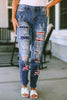 Distressed Straight Jeans with Pockets-Teresa's Fashionista LLC