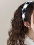 Polyester Plaid Wide Headband - Teresa's Fashionista LLC