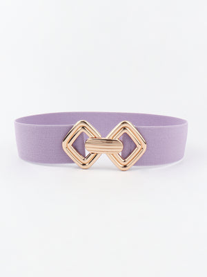 Geometric Buckle Elastic Wide Belt-Teresa's Fashionista LLC