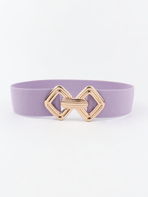 Geometric Buckle Elastic Wide Belt-Teresa's Fashionista LLC