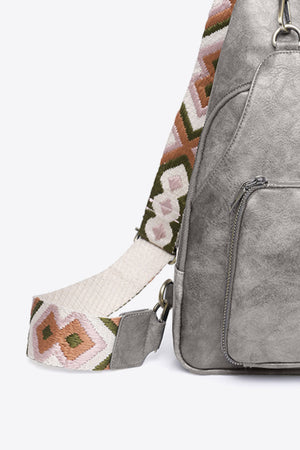 Adored Take A Trip PU Leather Sling Bag-Teresa's Fashionista LLC