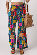 Printed High Waist Wide Leg Pants-Teresa's Fashionista LLC