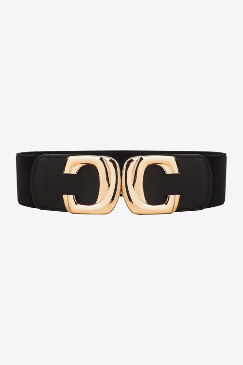 Zinc Alloy Buckle Elastic Wide Belt-Teresa's Fashionista LLC