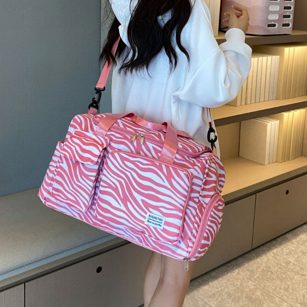 Oxford Cloth Animal Print Travel Bag-Teresa's Fashionista LLC