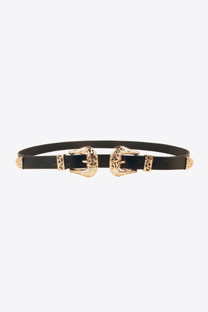 Double Buckle PU Leather Belt-Teresa's Fashionista LLC