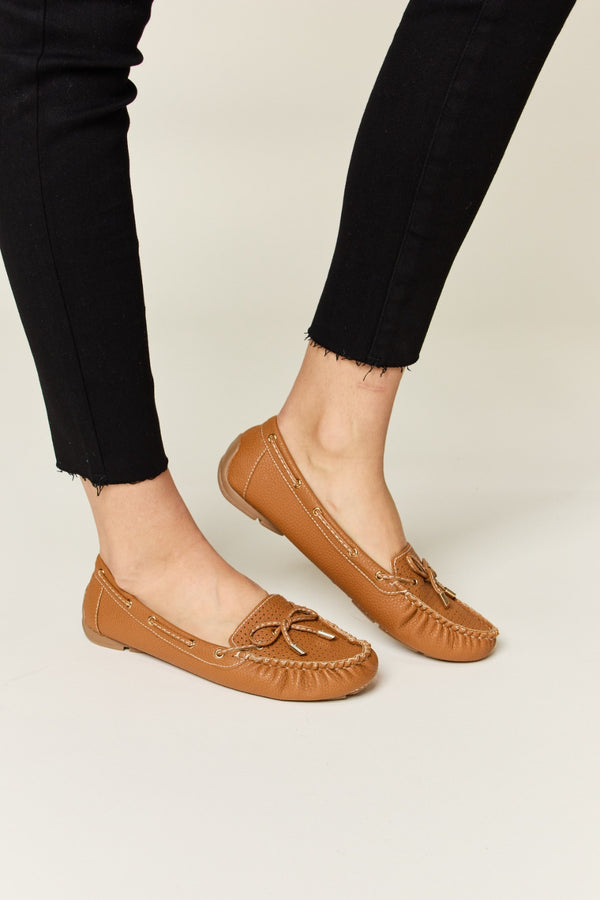 Forever Link Bow Decor Flat Loafers-Teresa's Fashionista LLC