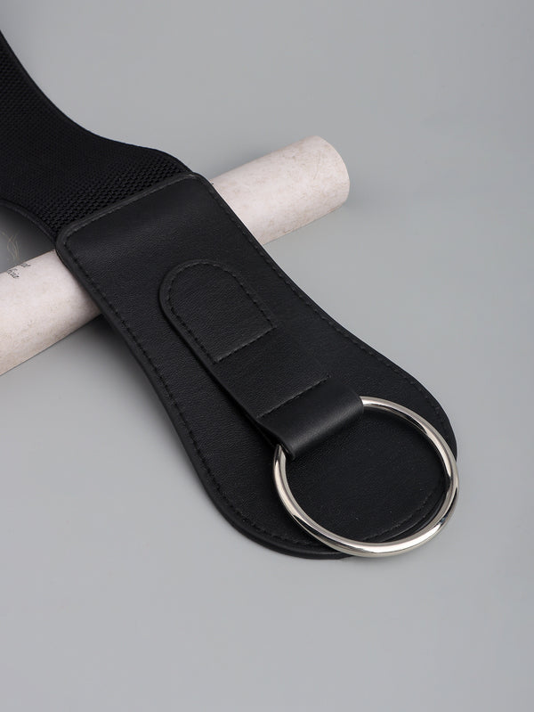 PU Elastic Wide Belt-Teresa's Fashionista LLC