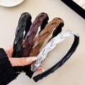 PU Leather Braided Hair Headband - Teresa's Fashionista LLC