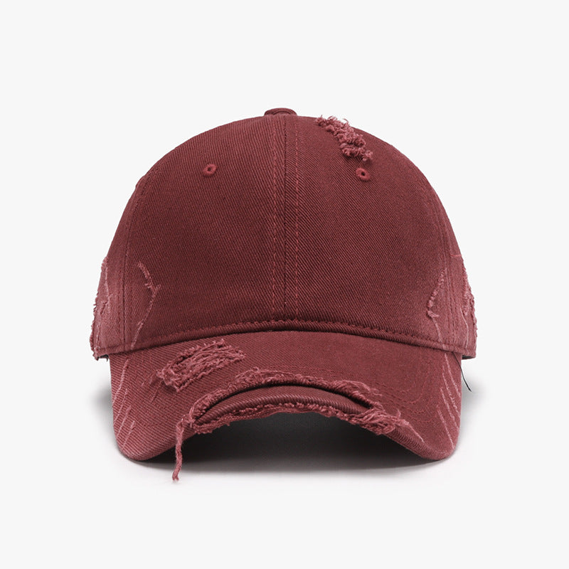 Distressed Adjustable Cotton Hat-Teresa&#39;s Fashionista LLC