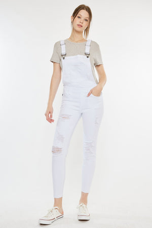 Kancan Distressed Skinny Denim Overalls - Teresa's Fashionista LLC