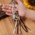 Turquoise Fringe Detail Key Chain-Teresa's Fashionista LLC