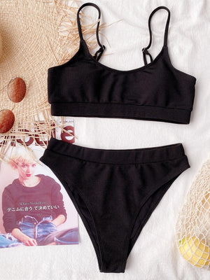 Scoop Neck Spaghetti Strap Two-Piece Swim Set-Teresa's Fashionista LLC