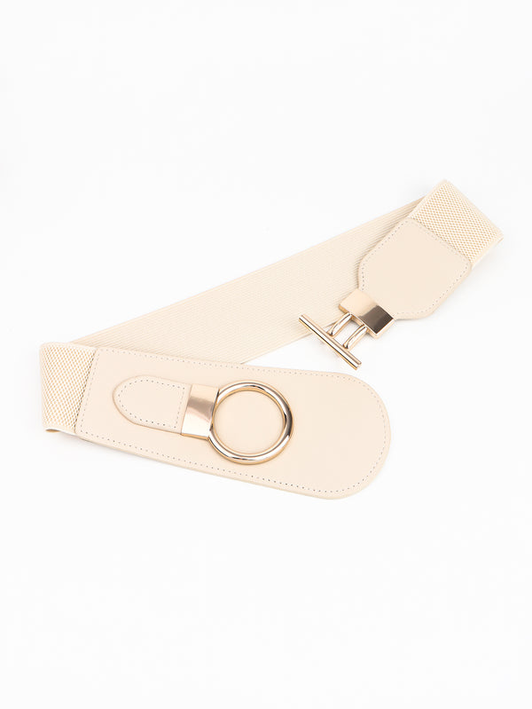 PU Elastic Wide Belt with Alloy Buckle-Teresa's Fashionista LLC