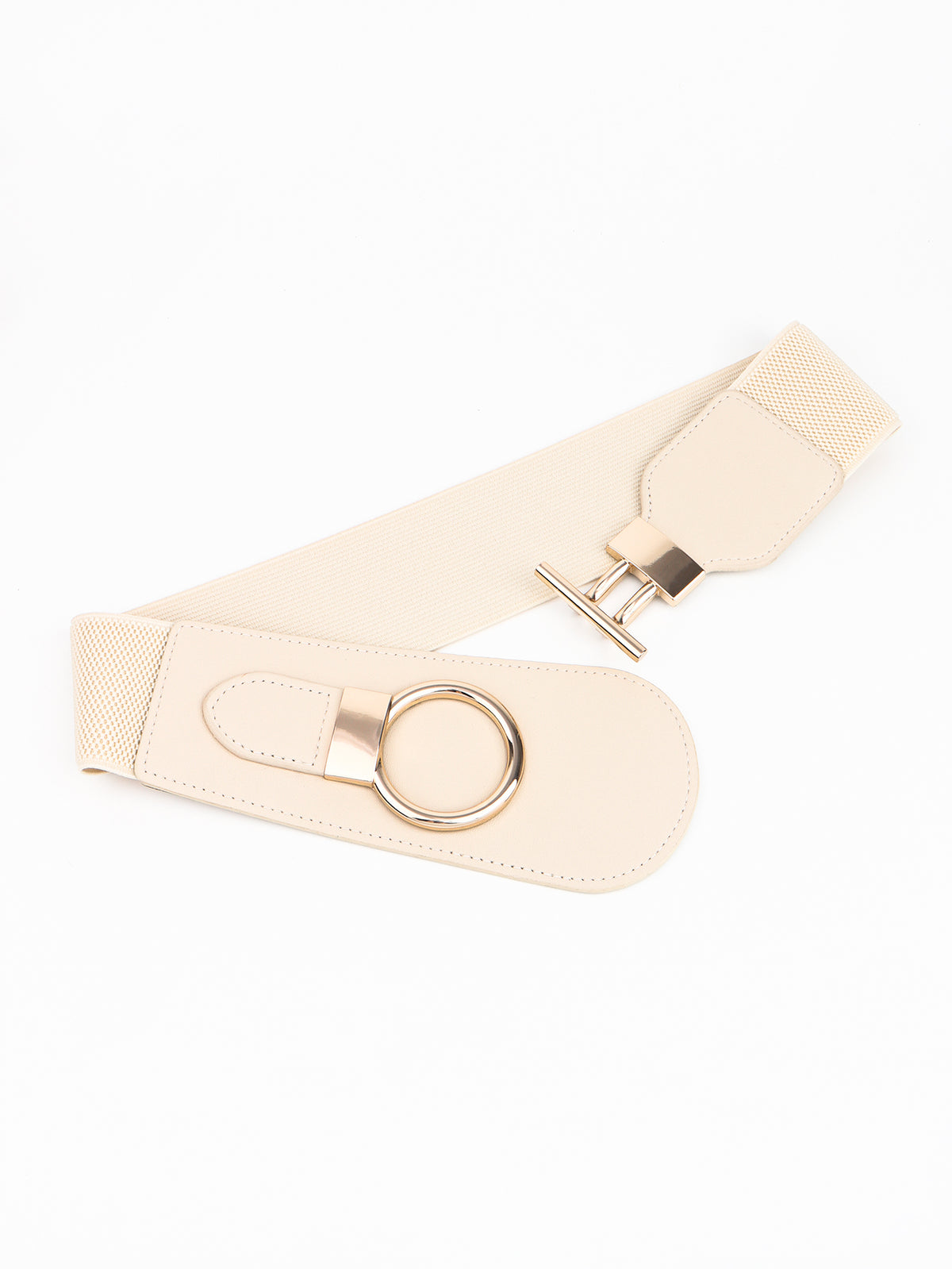 PU Elastic Wide Belt with Alloy Buckle-Teresa&#39;s Fashionista LLC