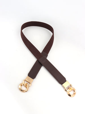 Zinc Alloy Buckle Elastic PU Belt-Teresa's Fashionista LLC