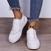 Lace-Up Suedette Flat Sneakers-Teresa's Fashionista LLC