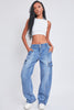 YMI Jeanswear High-Rise Straight Cargo Jeans-Teresa's Fashionista LLC