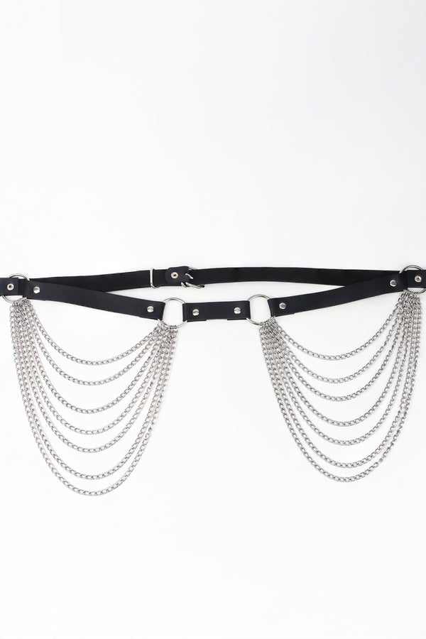 PU Belt with Chain-Teresa's Fashionista LLC