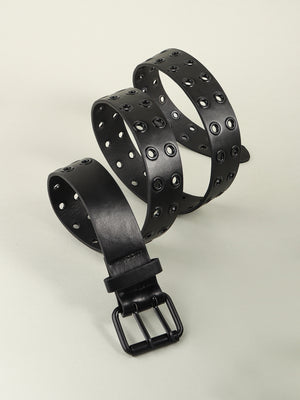 Grommet PU Leather Belt-Teresa's Fashionista LLC