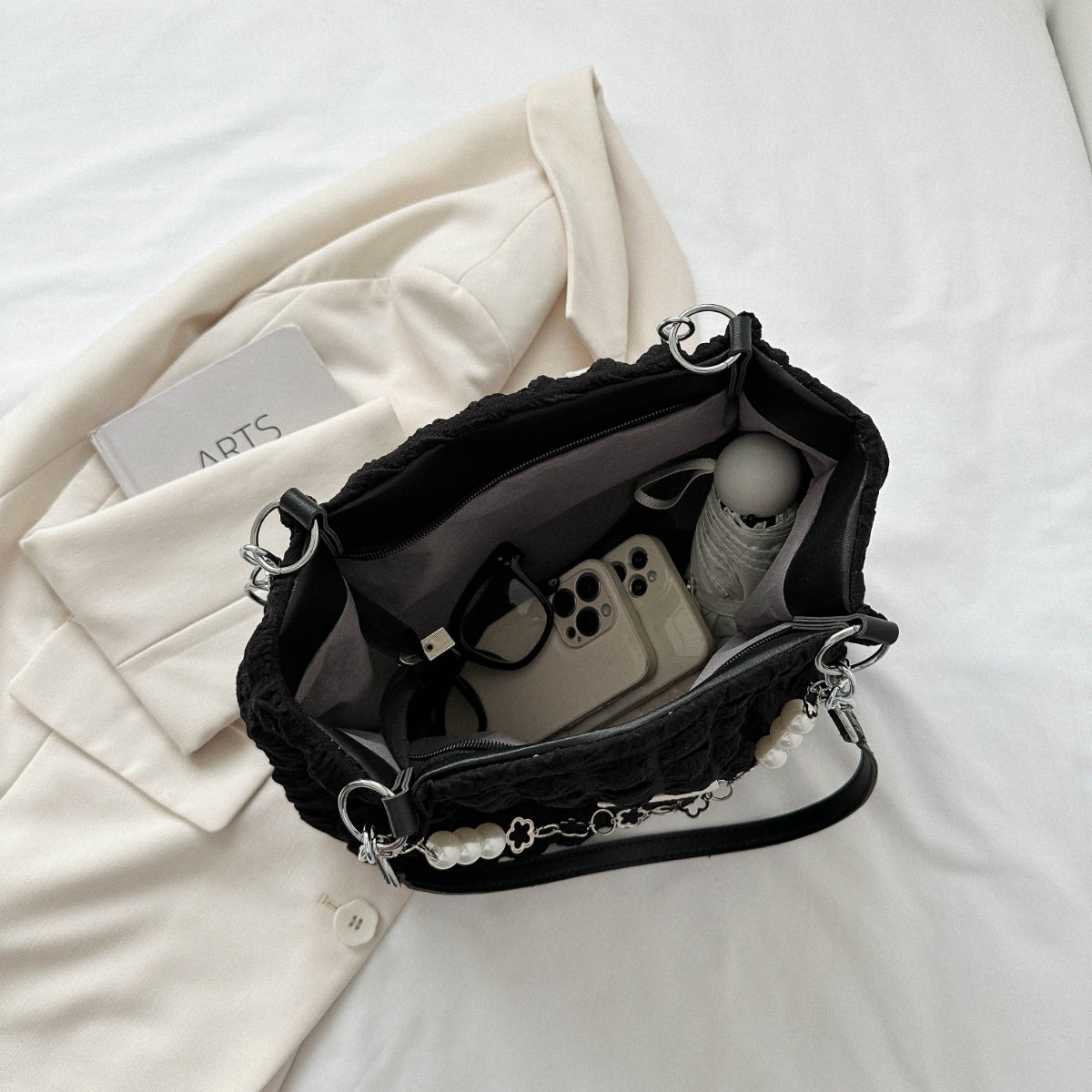 Cloud Puffy Polyester Tote Bag-Teresa&#39;s Fashionista LLC