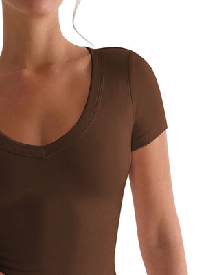 Lovelet Scoop Neck Short Sleeve T-Shirt - Teresa's Fashionista LLC