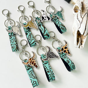 Rhinestone Bull Keychain-Teresa's Fashionista LLC