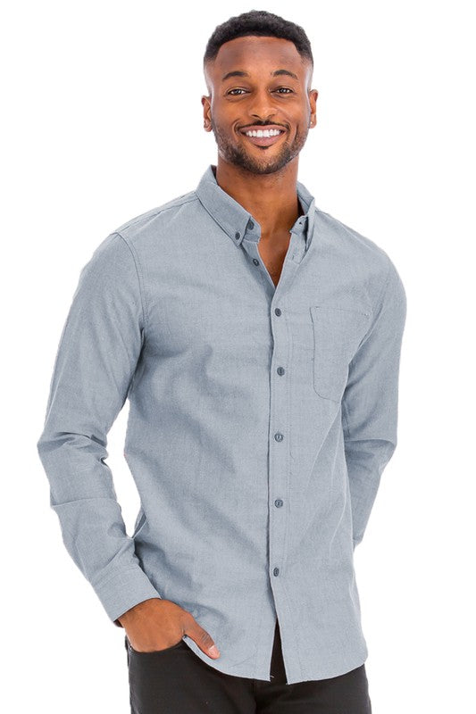 Weiv Men's Casual Long Sleeve Shirts-Teresa's Fashionista LLC