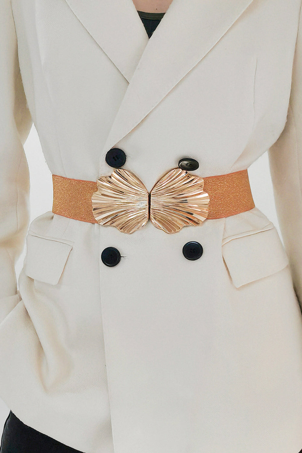 Zinc Alloy Buckle Elastic Belt-Teresa's Fashionista LLC