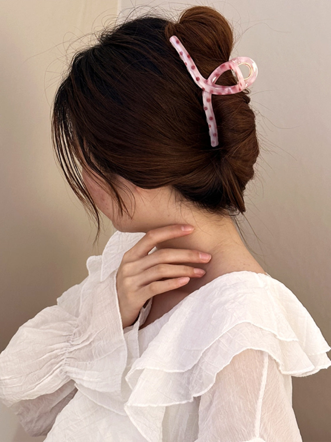 PC Polka Dot Hair Claw Clip - Teresa's Fashionista LLC