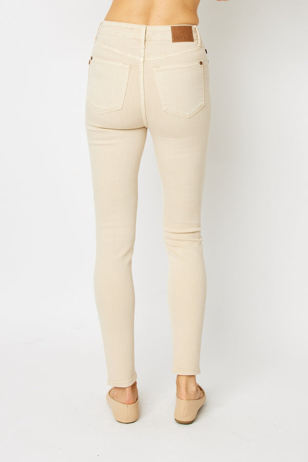 Judy Blue Full Size Garment Dyed Tummy Control Skinny Jeans-Teresa's Fashionista LLC